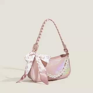 Ins bolsa de ombro bolsa mensageiro cor lisa rua moda All-Match adequado para senhoras meninas namoro presentes de viage