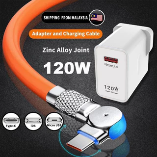 Cabo ZHIKE Carregador Rápido Tipo C Para Android Micro USB iOS Kabel 1.5M Pengecas 120W Adaptador
