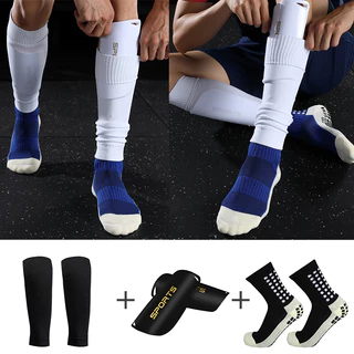 1 Conjunto De Meias Esportivas Profissionais Elástico De Perna De Futebol