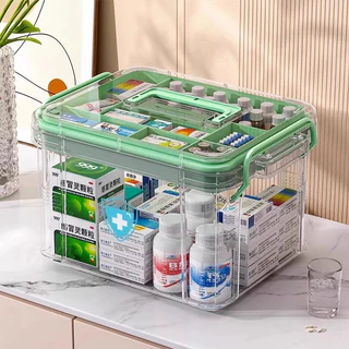 Caixa De Comprimidos Para Casa Instalação Doméstica De Grande Capacidade Armazenamento Medicamentos De Emergência kit Médico Portátil Multicamadas