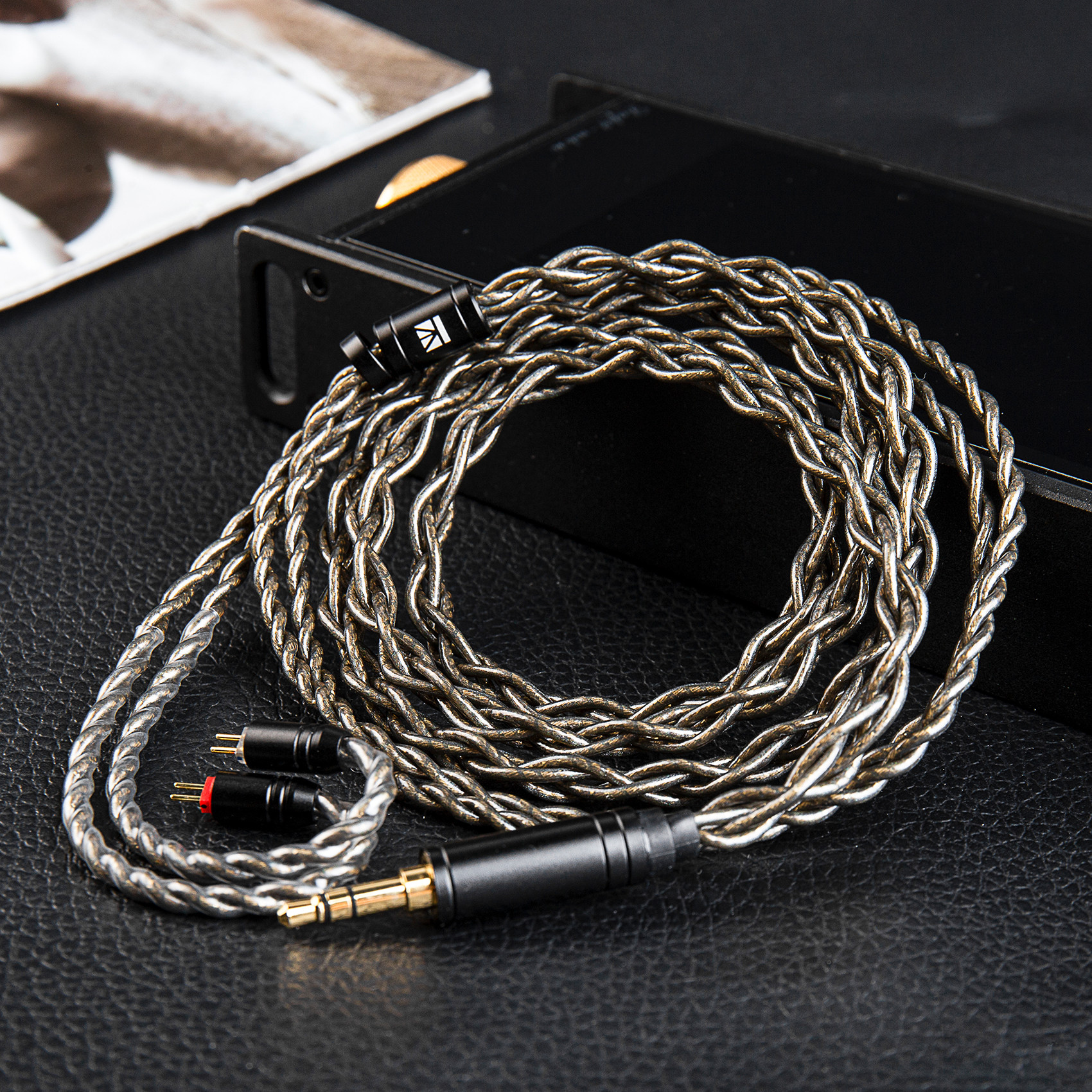 Cable IEM KBEAR DarkJade - 6N Cobre Plateado, Para KZ, CCA, Shure, Opciones MMCX/2PIN/QDC