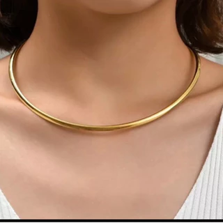 Um Colar Dourado Brilhante E Estilo cool style De Anéis Coreano Corrente De Clavícula Versátil Exagerado Acessórios