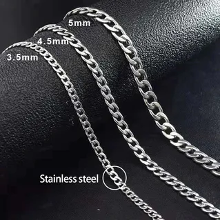 1 peça simples moda corrente de aço inoxidável masculino feminino acessórios de roupas diárias colar