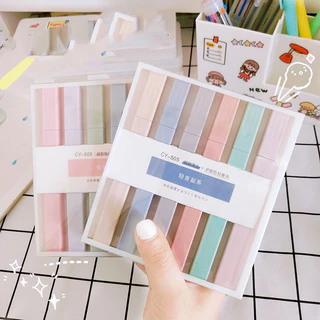 Nova Caneta Fluorescente de 6pcs, Paleta de Cores Morandi, Marcação de Chave, Caneta de Contabilidade, Grafite Simples em Oferta na Shopee