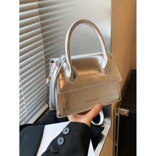 Bolsa Fashion PU Contraste Cor do Ombro com Contraste Bolsa Fashionable para Mensageiro