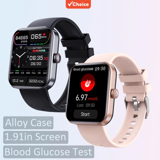 2024 Glicose No Sangue Açúcar Pressão De Oxigênio Relógio Esportivo Smartwatch Para Homens Tela De 1,91 Polegadas Monitoramento Da Temperatura Corporal Mulheres