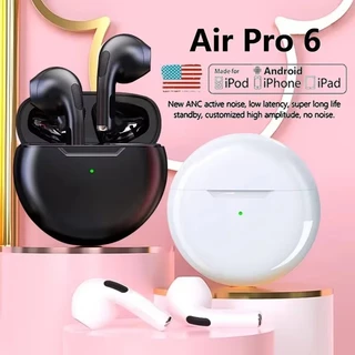 Novo TWS Pro 6 Fones De Ouvido Sem Fio Com Microfone Fone Bluetooth Esporte Correndo Para Apple iPhone Xiaomi Pro6