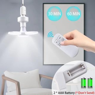 E27 Lâmpada Led Ventilador Lâmina Sincronismo AC85-265V 28W Dobrável Lampada Para Casa Luz De Teto Com Controle Remoto