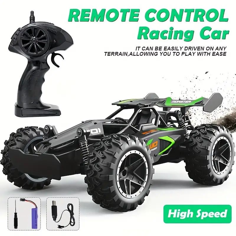 1 : 18 Carro De Controle Remoto De Alta Velocidade Off-Road 2.4G-Derivação Até 15KM/H , Ajustes Anti-Colisão , Borracha Big Tires Christmas , Halloween , Presente De Ação De Graças