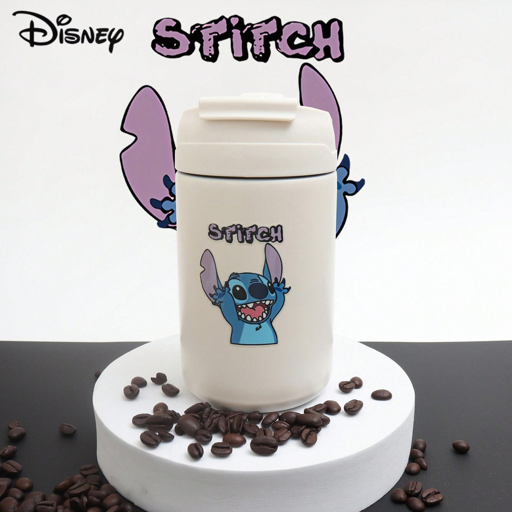 Copo De 500ml De Ponto Fofo De Leite Duplo Com Isolamento De Café Aço Inoxidável Palha Portátil