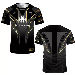 2024 Camiseta de competição de combate de verão Homens Mulheres Impressão 3D Top Summer Mesh Round Neck Fan Sportswear Homens Outdoor Short-Sleeved Top