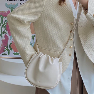 Bolsa para Senhoras da Moda Bolsa para Senhoras Simples e Elegante Bolsa Portátil Pregueada para Mensageiro Pode Segurar Bolsa para Celular