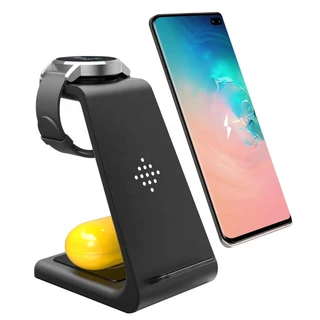 Suporte de carregador sem fio 30W 3 em 1 estação doca de carregamento rápido para Samsung 15 14 13 12 8 Apple Watch 7 8 Iwatch Pro