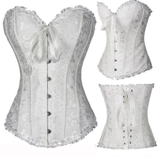 WECHERY Fita Floral Bordado De Satin Brocado Espartilho Mulheres Modelando O Corpete Modelador De