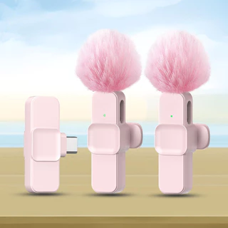 Microfone Sem Fio De Lapela Para Smartphone , Laptop , Com Pára-Brisa Jogos De Gravação De Áudio E Vídeo Transmissão Ao Vivo Entrevista Vlogging