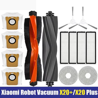 Para Xiaomi Robô Aspirador X20 +/X20 Plus/C102 Acessórios De Limpeza Principal Escova Lateral Filtro Mop Caixa Poeira