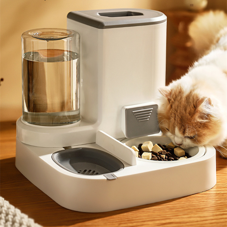 Comedouro automático para cães Cat Bowl Comedouro automático para gatos Cat Comedouro para gatos Tigela dupla para gatos Comedouro integrado para animais de estimação com coluna Cervical
