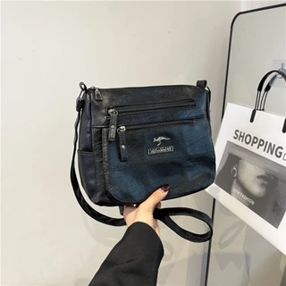Novo Estilo Bolsa de Ombro Bolsa de Couro Retro Bolsa Mamãe de Idade Média Bolsa Mensageiro High-End Bolsa de Lazer Fe Leve