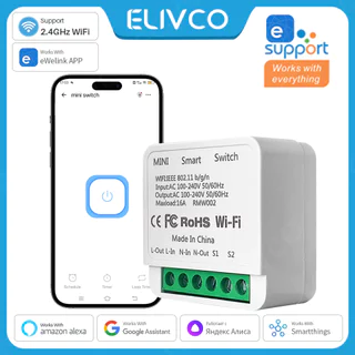 16A eWelink Wifi Switch Mini Interruptor Inteligente De 2 Vias Do Módulo Temporizador Disjuntor De Bricolagem Alexa Google Home Alice SmartThings
