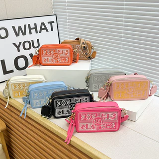 Bolsa para câmera feminina Bolsa para câmera Bolsa quadrada pequena Bolsa para celular estilo novo Bolsa para celular estilo novo Bolsa para celular estilo cruzado Bolsa para ombro bordada