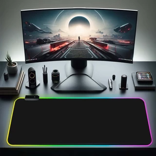 Tapete De Rato RGB Para Jogos De Tamanho Grande Controle De Modo De Luz Colorido Teclado De Computador Extendido Base De Borracha Antiderrapante Esportes De Jogadores