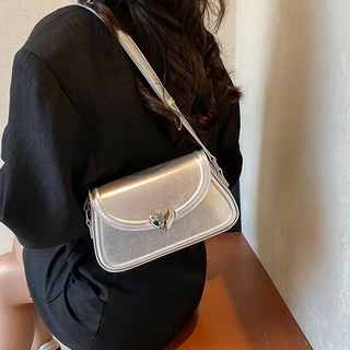 Bolsa Popular Bolsa Feminina Coreana Moda Moda PU Bolsa para Ombros Design de Nicho de Mão PU de Alta Textura