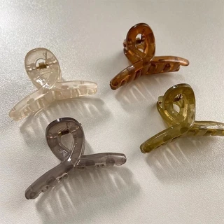 4.5cm cor geléia translúcido pequeno clipe solto pequeno tubarão clipe doce cruz curto grampo de cabelo acessórios para