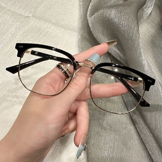 Óculos De Moda Anti-Radiação Metal Luz Azul Para Mulheres Homens Lente Substituíveis