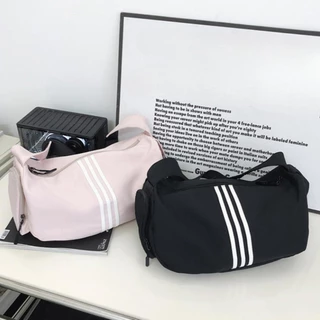 Bolsa De Ombro Unissex De material De nylon Para Meninos E Meninas , Estilo Universitário , Simples Moderna Versátil
