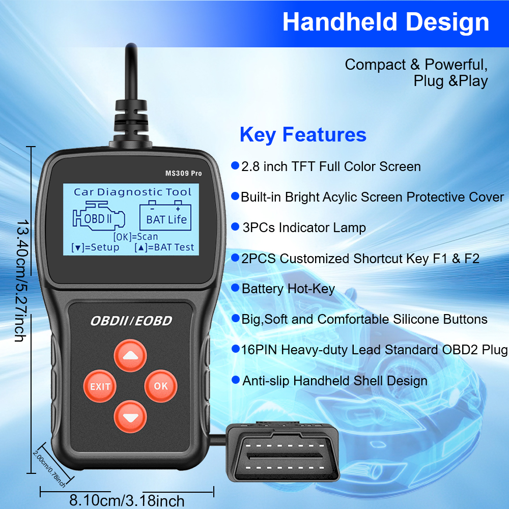 Testador De Bateria Obd2 Ms309pro - Ferramenta Multilíngue Para ...