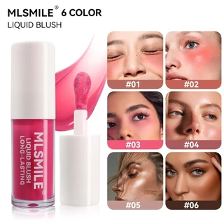 Mlsmile Blush Líquido de 6 cores Bochecha Labial de Dupla Utilização Multi-Função Brilho Natural de Contorno Fino