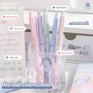 1 Caixa Kaba Bear Caneta Colorida Neutra Estudantes Levam Notas Com Marcadores Manual Creme Morandi Marcadora