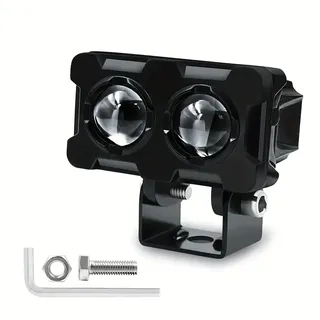 Motocicleta LED holofote lente dupla Scooter luz Super brilhante holofote veículo elétrico concentração luz LED