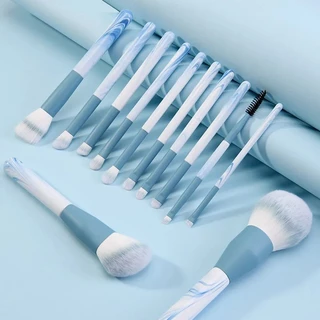 12 Pçs Conjunto De Pincéis De Maquiagem Pincel De Pó Macio Iniciante Ponto Blush Corretivo Escova Sombra De Olho Delineador Ferramentas De Beleza Cosmética