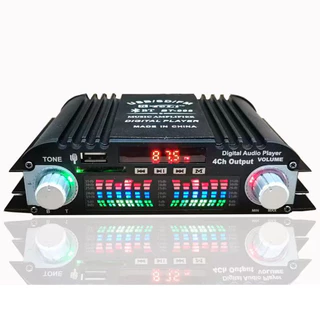 Amplificador De Áudio Compatível Com Bluetooth , 12V , 4 Canais , Som , Receptor Estéreo , Home Theater , Componentes Do Sistema