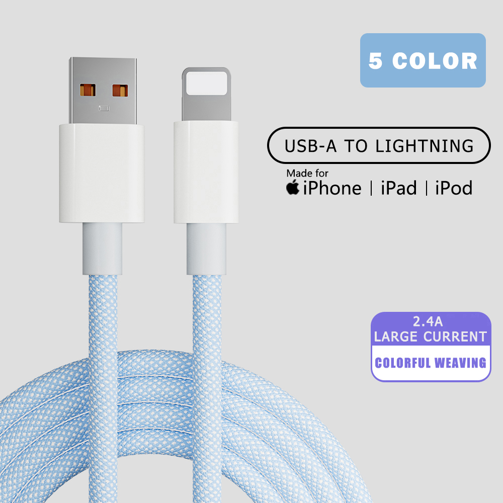 Cabo De Carregador Rápido Trançado USB Para iPhone 14 13 12 11 X XR 8 6 Lote