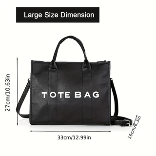 Sacola feminina de couro de grande capacidade com textura de lichia bolsa de ombro estilo clássico couro simples prático bolsa alça alça de ombro bolsa de ombro grande capacidade