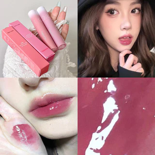Cappuvini Water Gloss Lip Glaze Cor De Longa Duração , Espelho De Copo Antiaderente , Luz De Água , Branqueamento , Batom Portátil , Brilho Labial