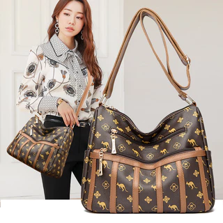 Bolsas femininas de couro macio Bolsas femininas Novo Estilo Moda Moda Tudo-em-Capacidade Grande-Capacidade Textura de couro genuíno Mãe de meia-idade One-S