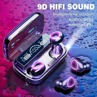 TWS Novo Fone De Ouvido Bluetooth Sem Fio M10 5.3 Fones Com Microfone Caixa De Carregador 2000Mah Visor LED