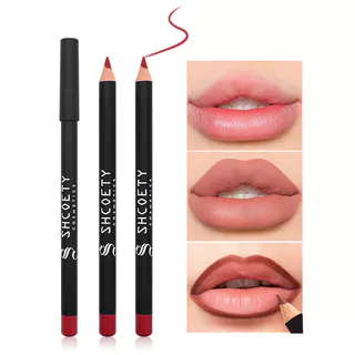 Delineador labial fosco de 12 cores, caneta batom Natural de longa duração e fácil de colorir