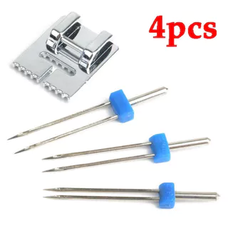 4pcs/set Acessórios Para Máquinas De Costura Multifuncionais Domésticas Agulhas Duplas Pinos