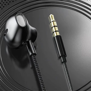 Fones De Ouvido Com Fio De Alta Fidelidade Intra-Auriculares De 3.5 Mm Microfone , Estéreo Graves Adequados Para Esporte