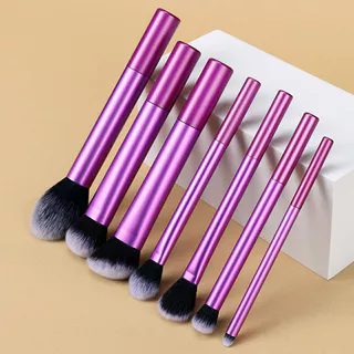 Transfronteiriço novo estilo 7 tubo longo cor lidar com pó solto Blush sombra fundação conjunto de pincéis de maquiagem