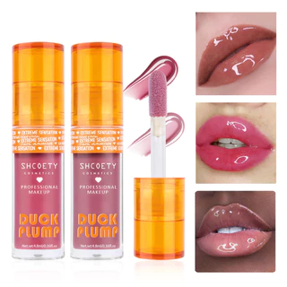 6 Cores Espelho Espelho Superfície Água Brilho Labial Brilhante, Brilho Labial Hidratante Natural Duradouro