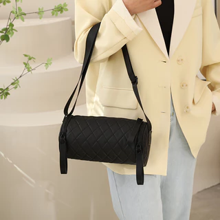 1PC Trendy Premium Para Saco Feminino De Emenda De Cor Sólida De Ombro Com Alça Ajustável Em Couro Multi Funcional Corpo Cruzado