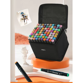 Conjunto de marcadores de duas cabeças álcool essencial oleoso estudante crianças caneta colorida caneta pintura
