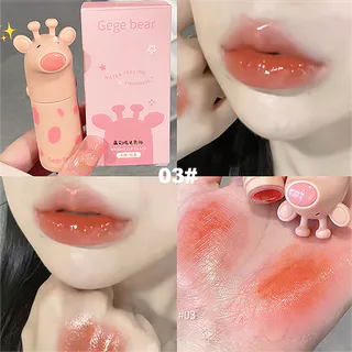 Gege bear Lip Glaze Moisturizing Gloss Adequado Para Estudantes Design Fofo