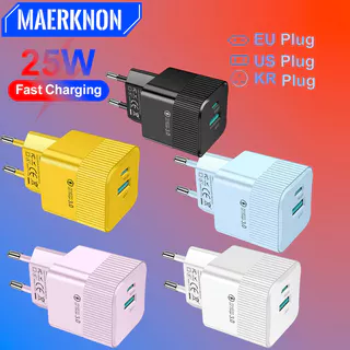 25W Portas Duplas USB PD Tipo C Carregador QC3.0 Adaptadores De Energia Do Telefone De Carregamento Rápido Para iPhone S