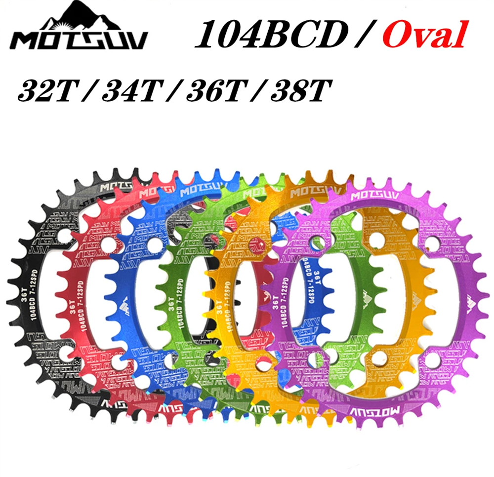 AbsoluteBlack Corona ovale stretta larga a montaggio diretto CX per pedivelle Easton / Race Face 12 S nera